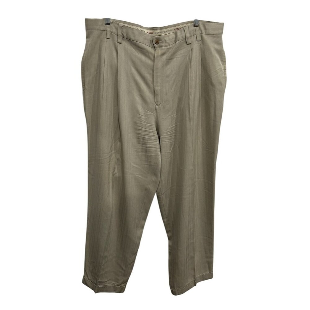 Tommy Bahama Mens Tan 100% Silk Dress Pants Size 40 Beige